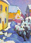 Wassily Kandinsky Cemetery and Vicarage in Kochel oil painting on canvas